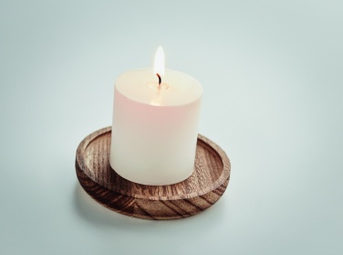 Logotrade advertising products photo of: Candle on round wooden base