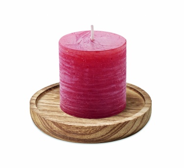 Logotrade promotional items photo of: Candle on round wooden base