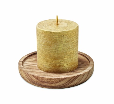 Logotrade promotional giveaways photo of: Candle on round wooden base