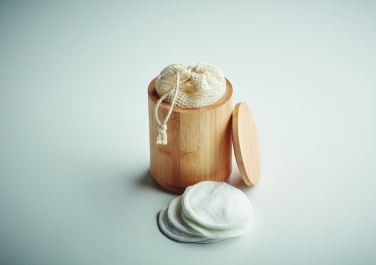 Logo trade business gift photo of: Bamboo fibre cleansing pad set