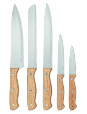 Logo trade promotional products picture of: 5 piece knife set in base