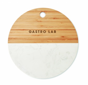 Logo trade corporate gifts image of: Marble/ bamboo serving board