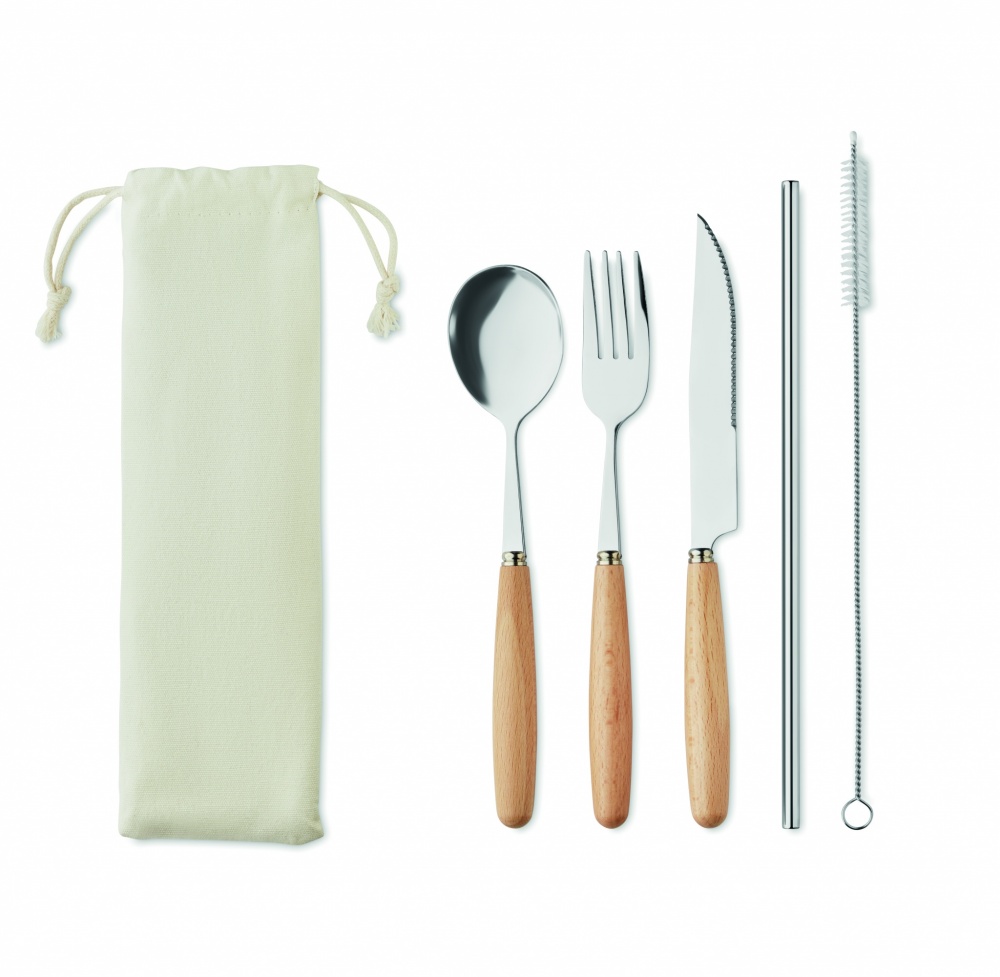 Logo trade promotional gifts picture of: Cutlery set stainless steel