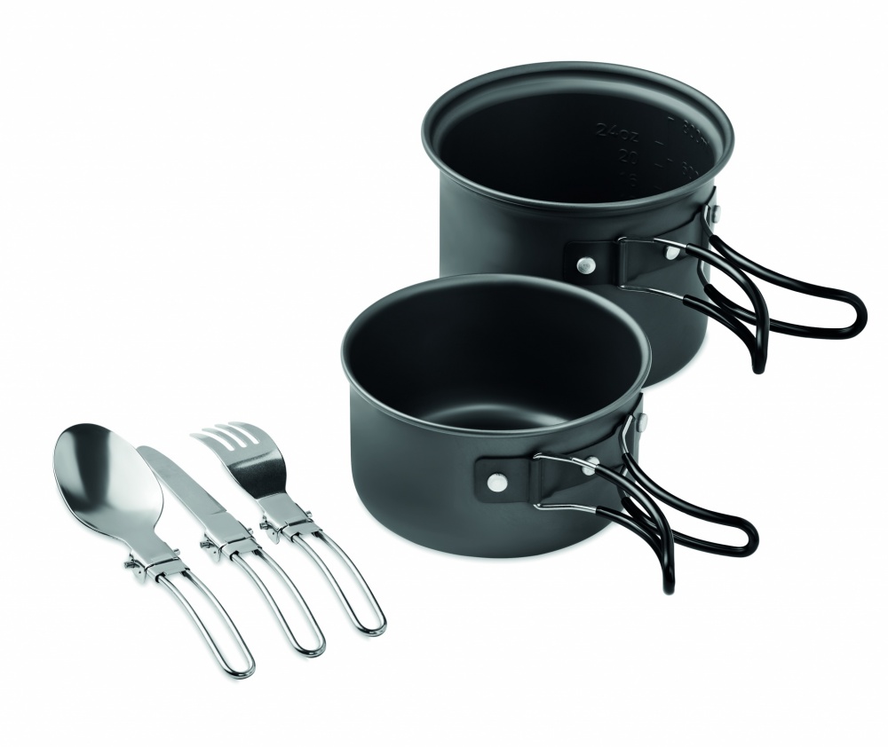 Logotrade promotional giveaway image of: 2 camping pots with cutlery