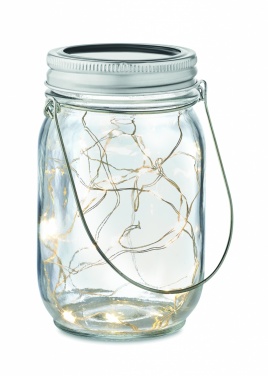 Logo trade promotional merchandise image of: Solar mason jar outdoor lamp