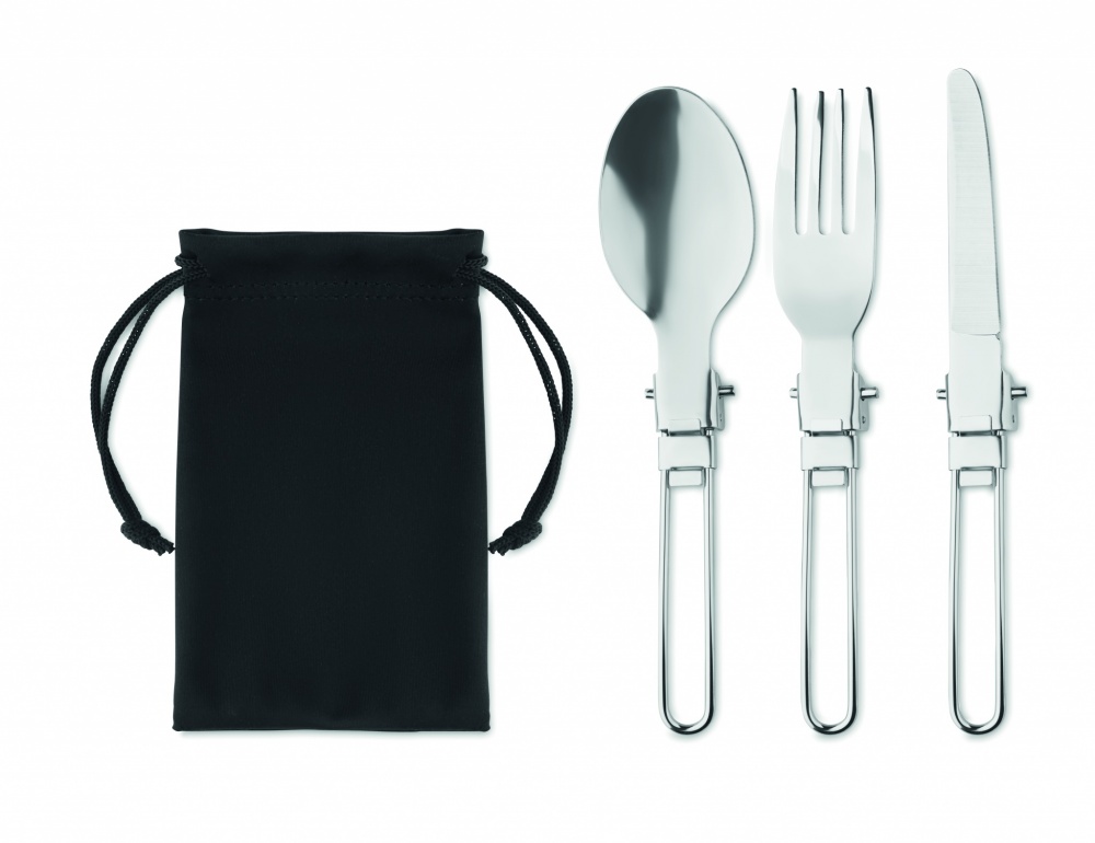 Logotrade promotional item picture of: 3-piece camping cutlery set