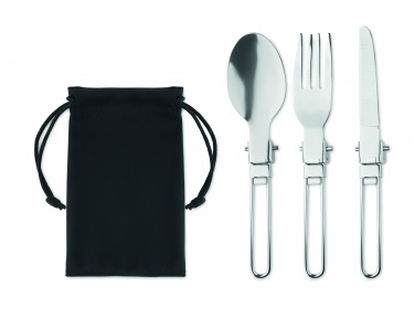 Logo trade promotional merchandise picture of: 3-piece camping cutlery set