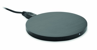 Logo trade promotional giveaway photo of: Wireless charger bamboo 10W RUNDO +