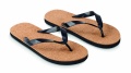 Cork beach slippers L, Black