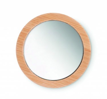 Logo trade promotional products image of: Bamboo make-up mirror