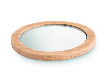 Logo trade promotional gift photo of: Bamboo make-up mirror