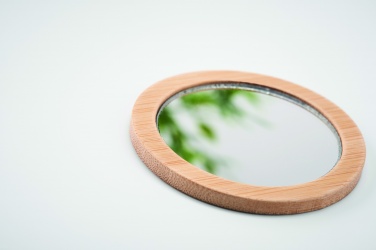 Logotrade promotional gift picture of: Bamboo make-up mirror