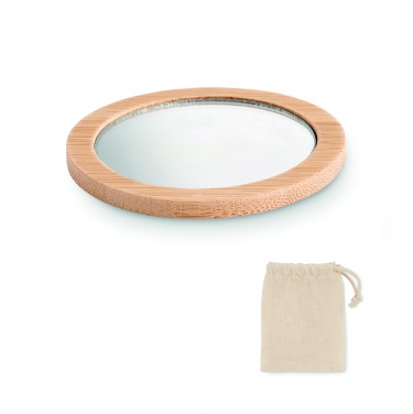 Logotrade promotional merchandise picture of: Bamboo make-up mirror