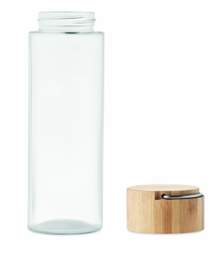 Logotrade promotional product image of: Glass bottle 500ml bamboo lid