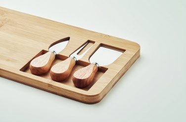 Logo trade promotional item photo of: Bamboo Cheese board set Leipzig