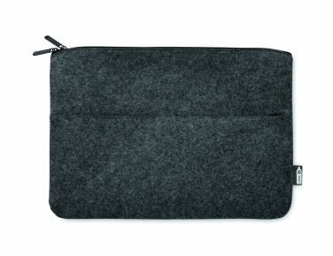 Logo trade promotional giveaways image of: RPET felt zipped laptop bag