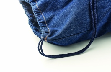 Logo trade promotional products image of: Recycled denim drawstring bag