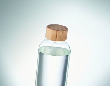 Logo trade promotional item photo of: Glass bottle 650ml bamboo lid