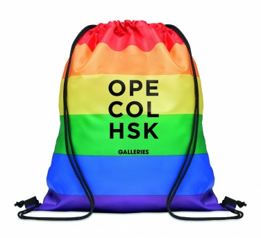 Logotrade corporate gift picture of: Rainbow RPET drawstring bag