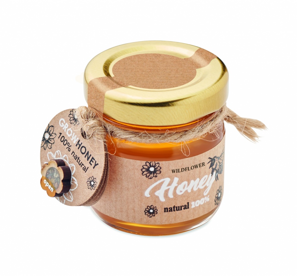 Logotrade corporate gift image of: Wildflower honey jar 50 gr