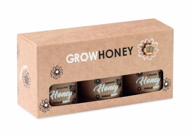 Logotrade promotional item image of: Set of 3 wildflower honey