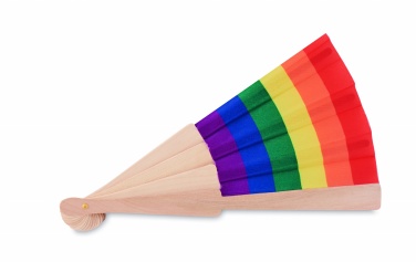 Logotrade promotional giveaway image of: Rainbow wooden hand fan