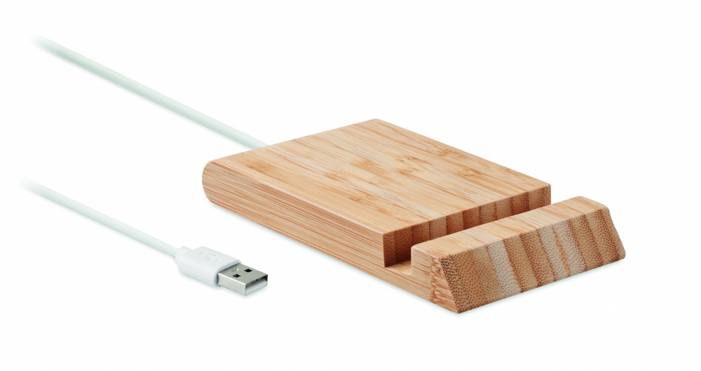 Logotrade business gifts photo of: Bamboo wireless charger  10W ODOS