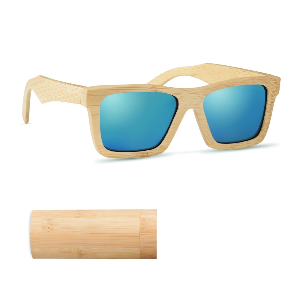 Logotrade advertising product picture of: Sunglasses and case in bamboo KEILA