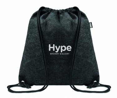 Logotrade promotional merchandise picture of: RPET felt drawstring bag