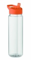 RPET bottle 650ml PP flip lid, Orange