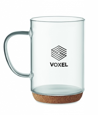 Logotrade promotional merchandise image of: Glass mug 400ml with cork base