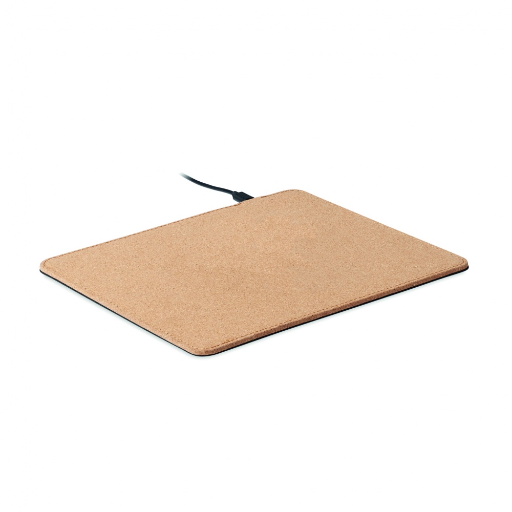 Logo trade promotional product photo of: Cork mouse mat charger 15W