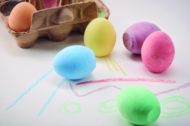 Logo trade promotional giveaways picture of: 6 chalk eggs in box