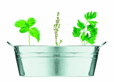 Logo trade promotional gifts picture of: Zinc tub with 3 herbs seeds