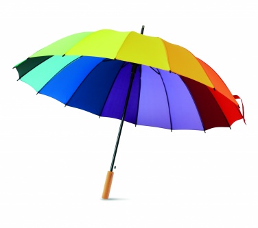 Logo trade advertising products image of: 27 inch rainbow umbrella