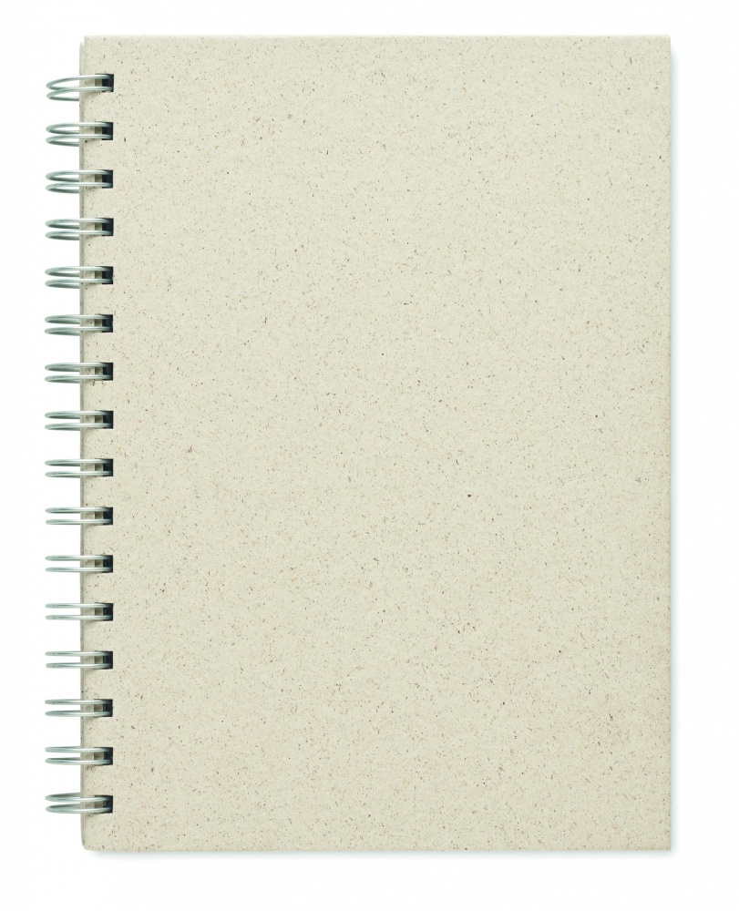 Logo trade promotional merchandise photo of: A5 grass notebook 80 lined