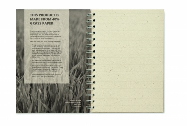 Logo trade promotional giveaway photo of: A5 grass notebook 80 lined