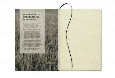 Logo trade promotional products picture of: A5 grass notebook 80 lined