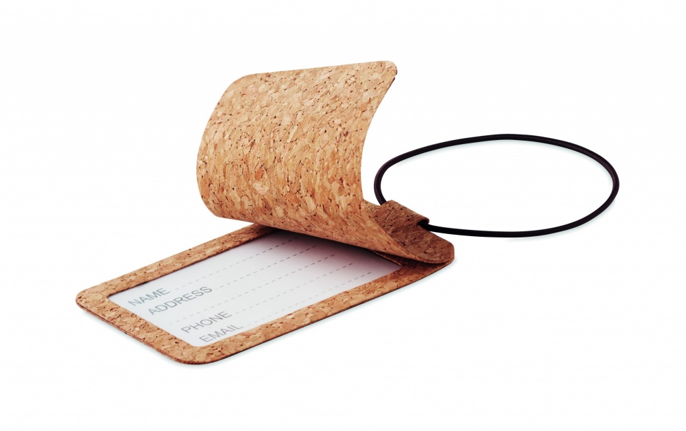 Logo trade promotional items image of: Cork luggage tag