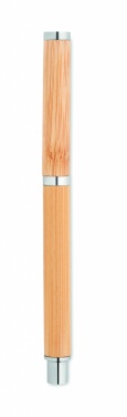 Logo trade business gift photo of: Bamboo gel pen