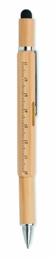 Logo trade corporate gifts picture of: Spirit level pen in bamboo