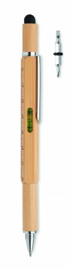 Logo trade corporate gift photo of: Spirit level pen in bamboo