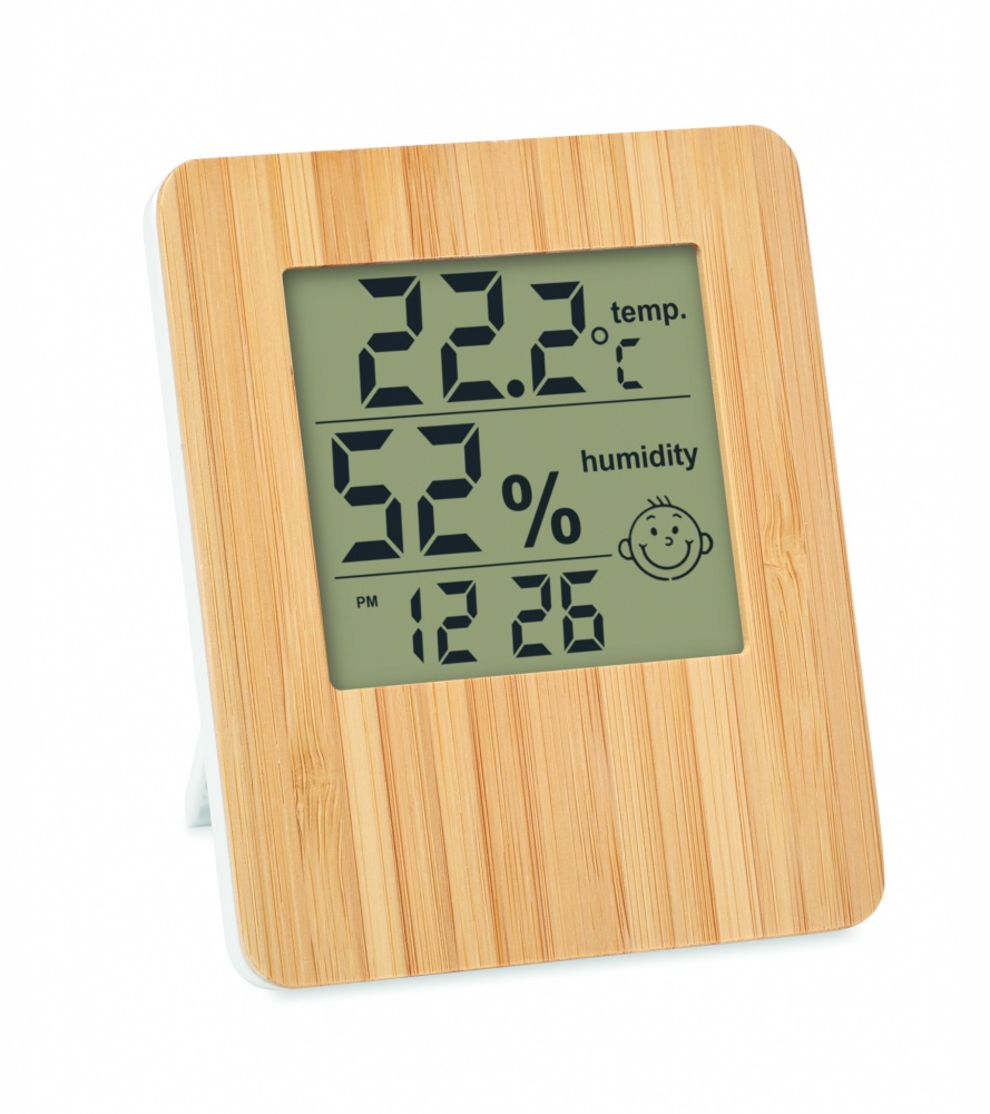 Logo trade promotional giveaway photo of: Bamboo weather station