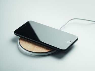 Logotrade promotional item picture of: Bamboo wireless charger 10W