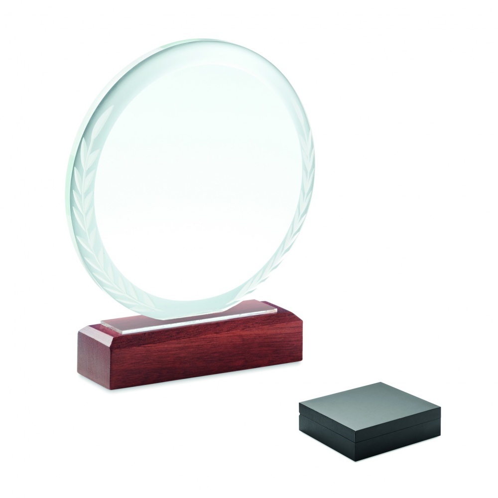 Logo trade corporate gifts image of: Round award plaque