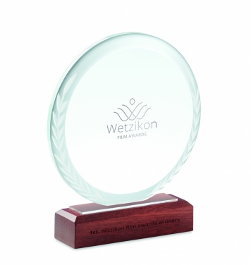 Logo trade promotional items picture of: Round award plaque