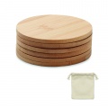 Set of 6 bamboo coasters, Wood