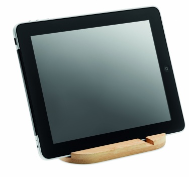 Logo trade promotional merchandise photo of: Bamboo tablet/smartphone stand