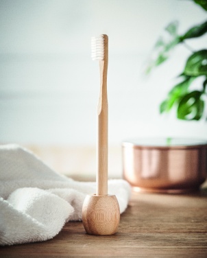 Logo trade promotional products picture of: Bamboo tooth brush with stand