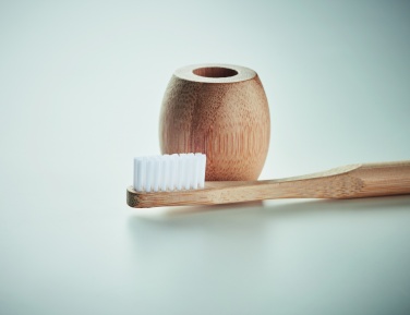 Logotrade promotional giveaway image of: Bamboo tooth brush with stand